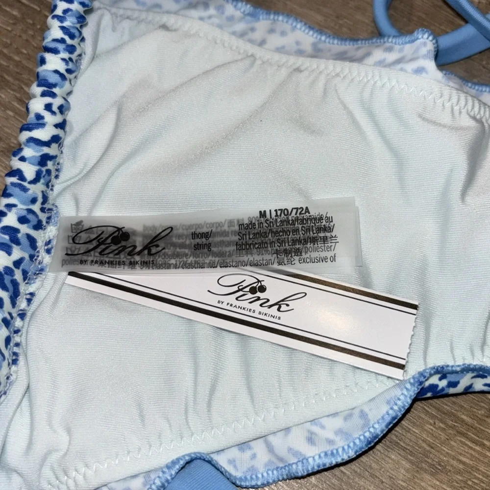 Frankie’s Bikinis Blue Leopard Print 2 Piece Bikini